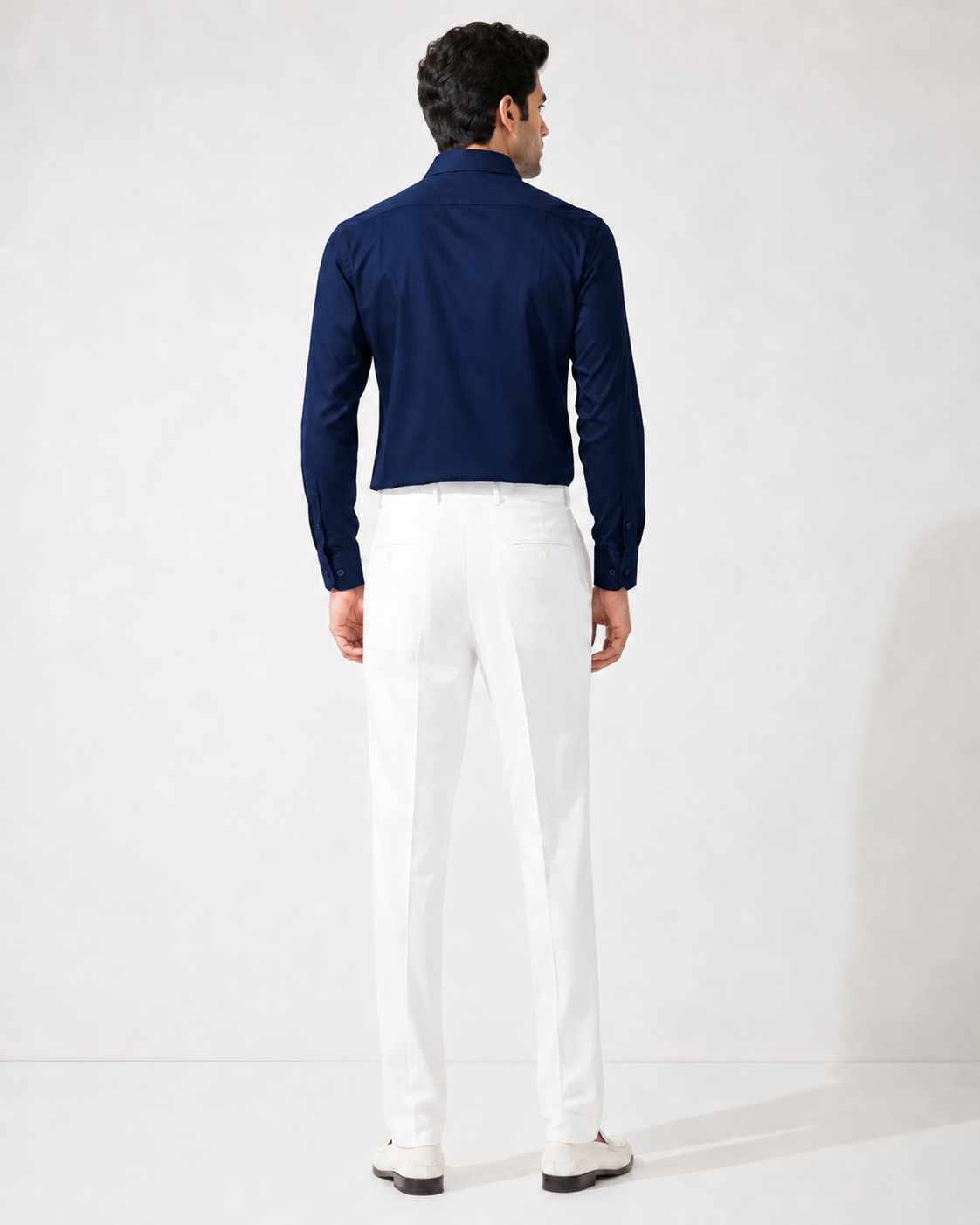 Dark Blue Solid Premium Formal Shirt