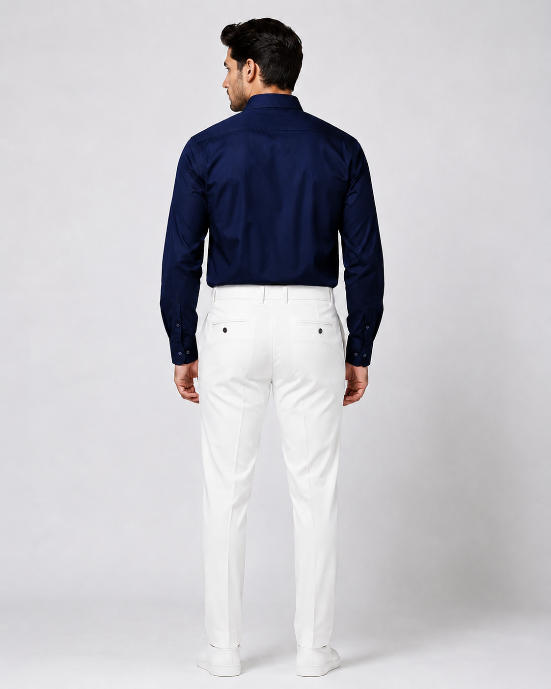Dark Blue Solid Premium Formal Shirt
