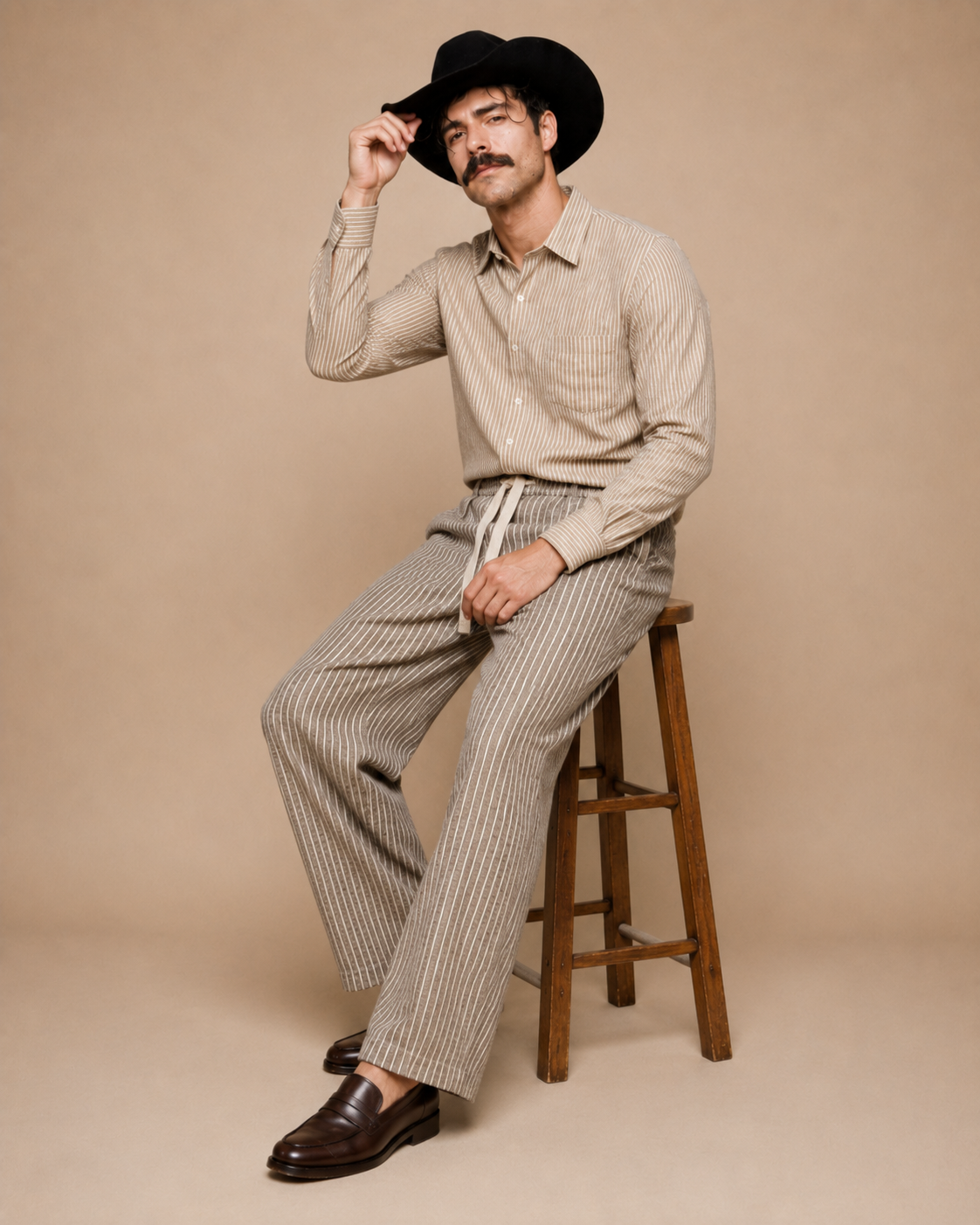 White & Yellow Striped Premium Oxford Cotton Casual Shirt