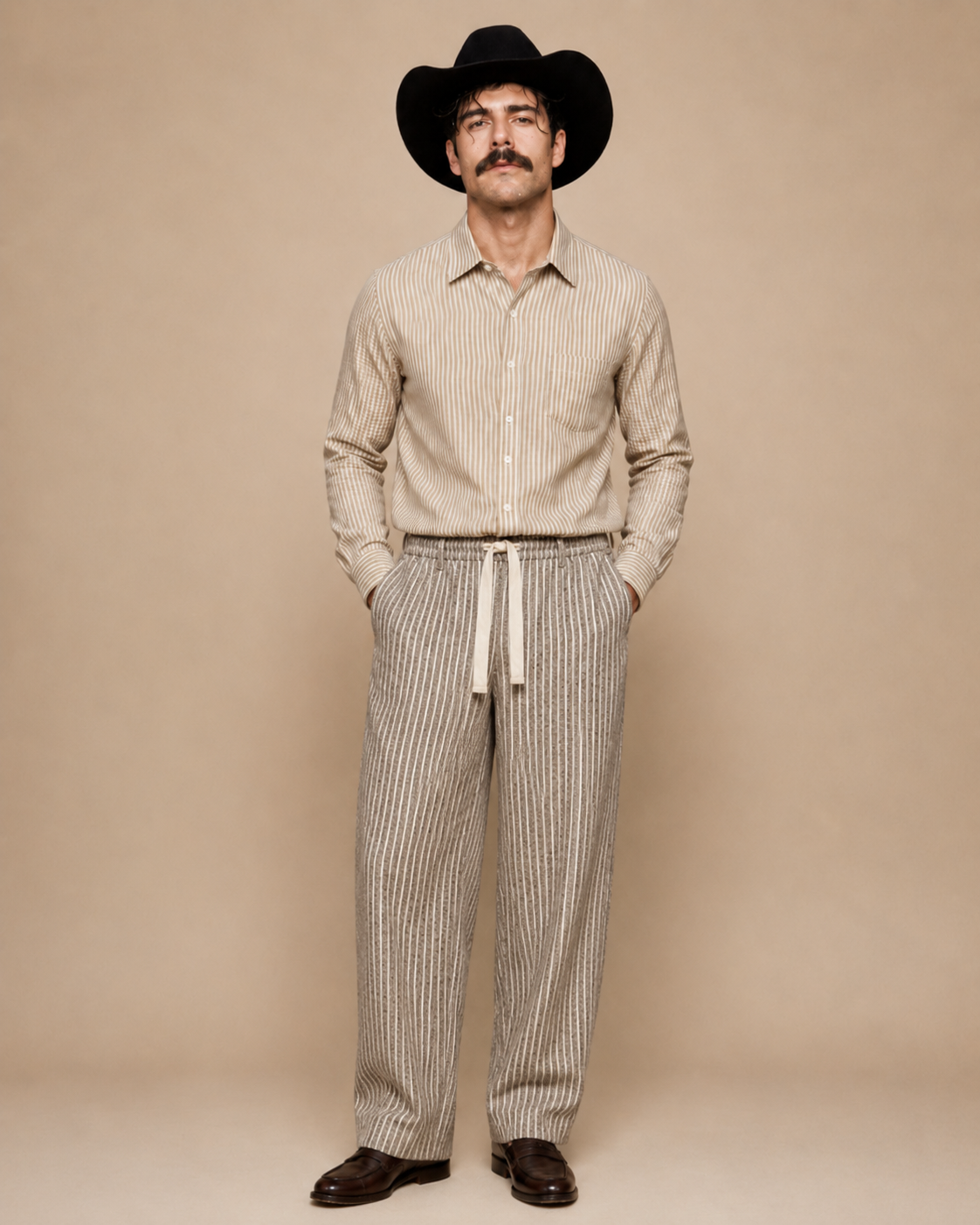 White & Yellow Striped Premium Oxford Cotton Casual Shirt