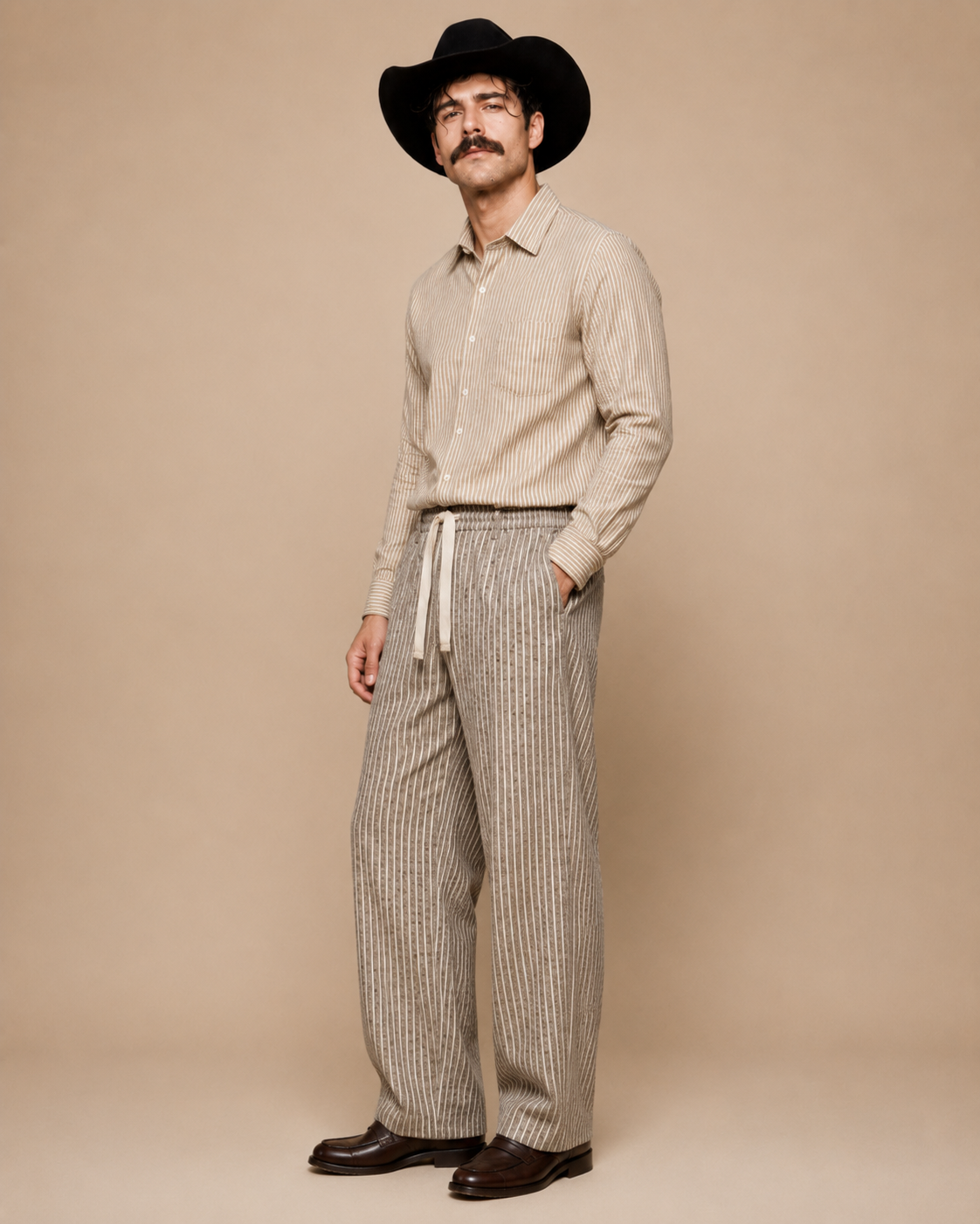 White & Yellow Striped Premium Oxford Cotton Casual Shirt