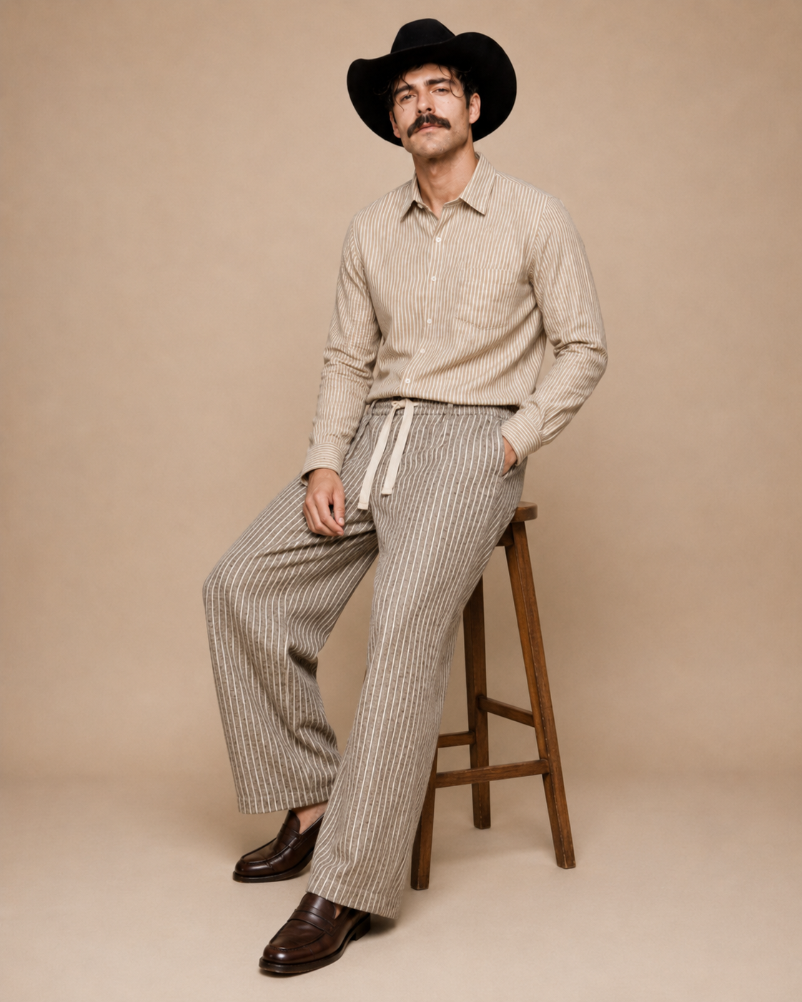 White & Yellow Striped Premium Oxford Cotton Casual Shirt