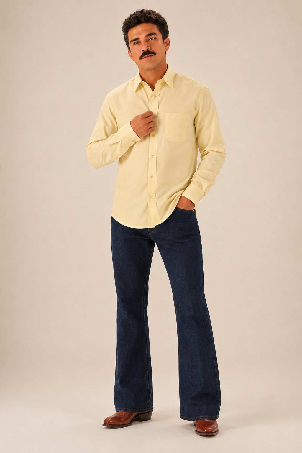 Butter Yellow Premium Cotton Casual Shirt