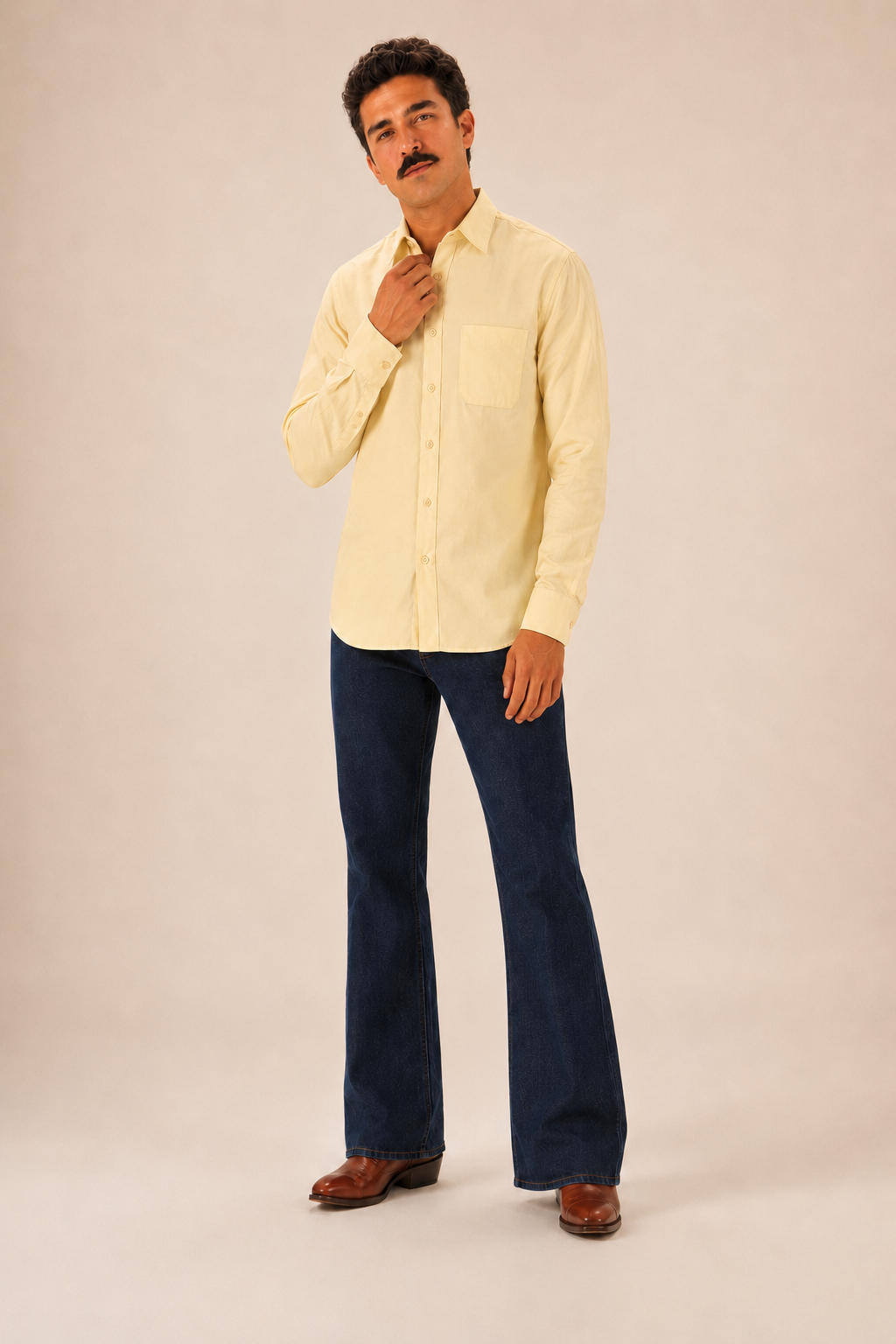 Butter Yellow Premium Cotton Casual Shirt