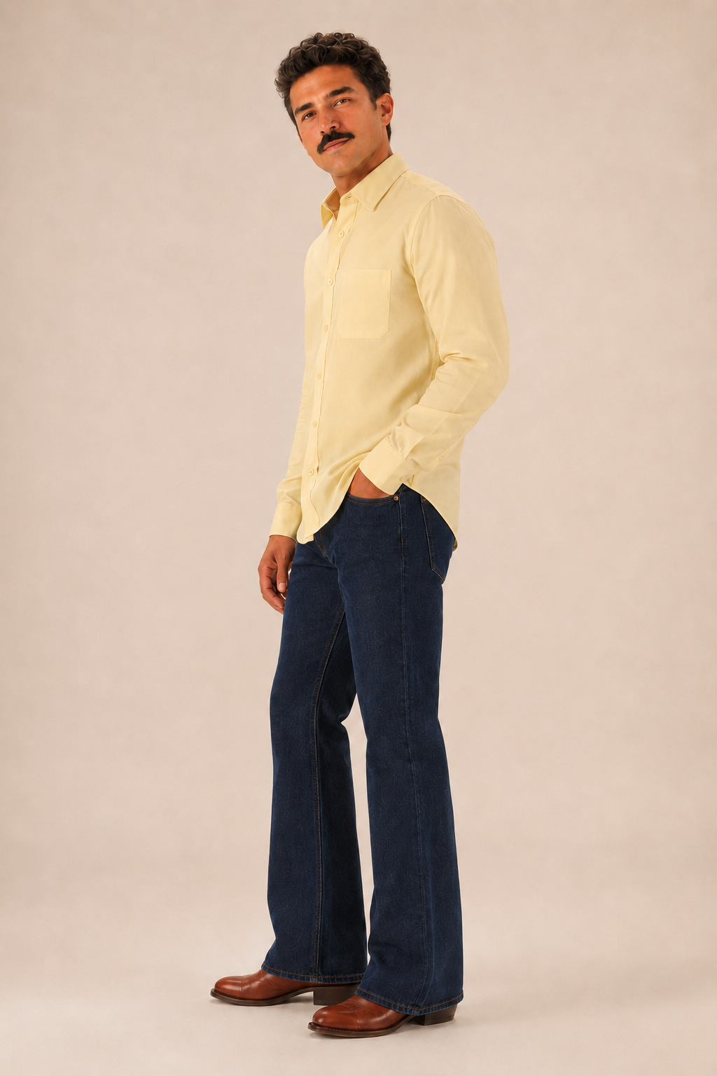 Butter Yellow Premium Cotton Casual Shirt