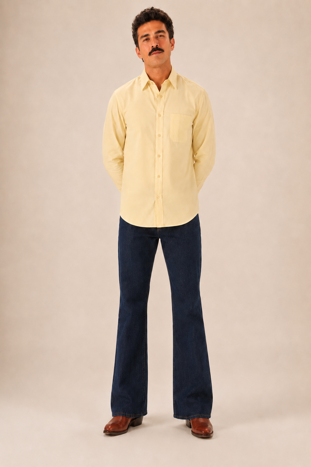 Butter Yellow Premium Cotton Casual Shirt