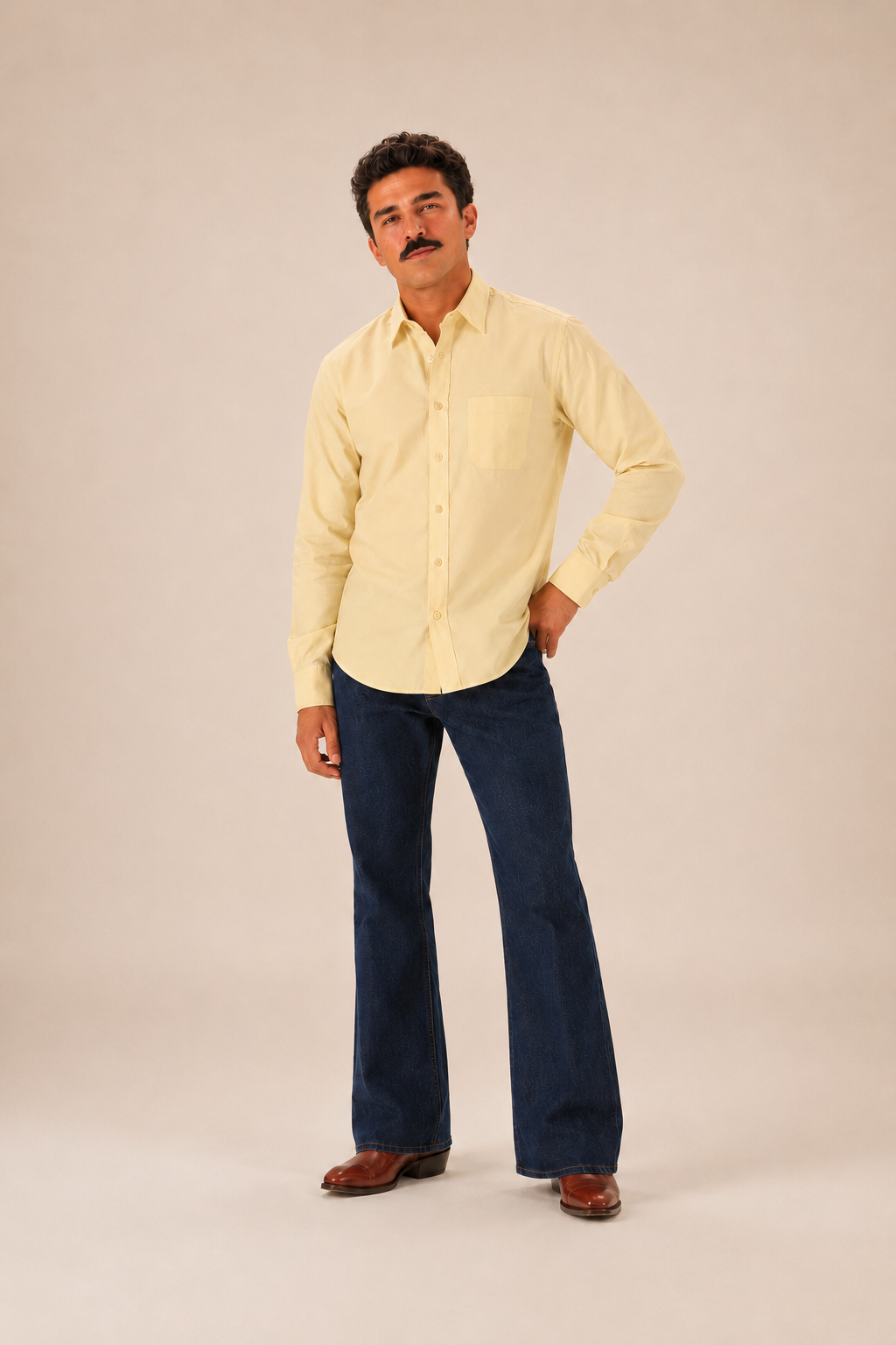 Butter Yellow Premium Cotton Casual Shirt
