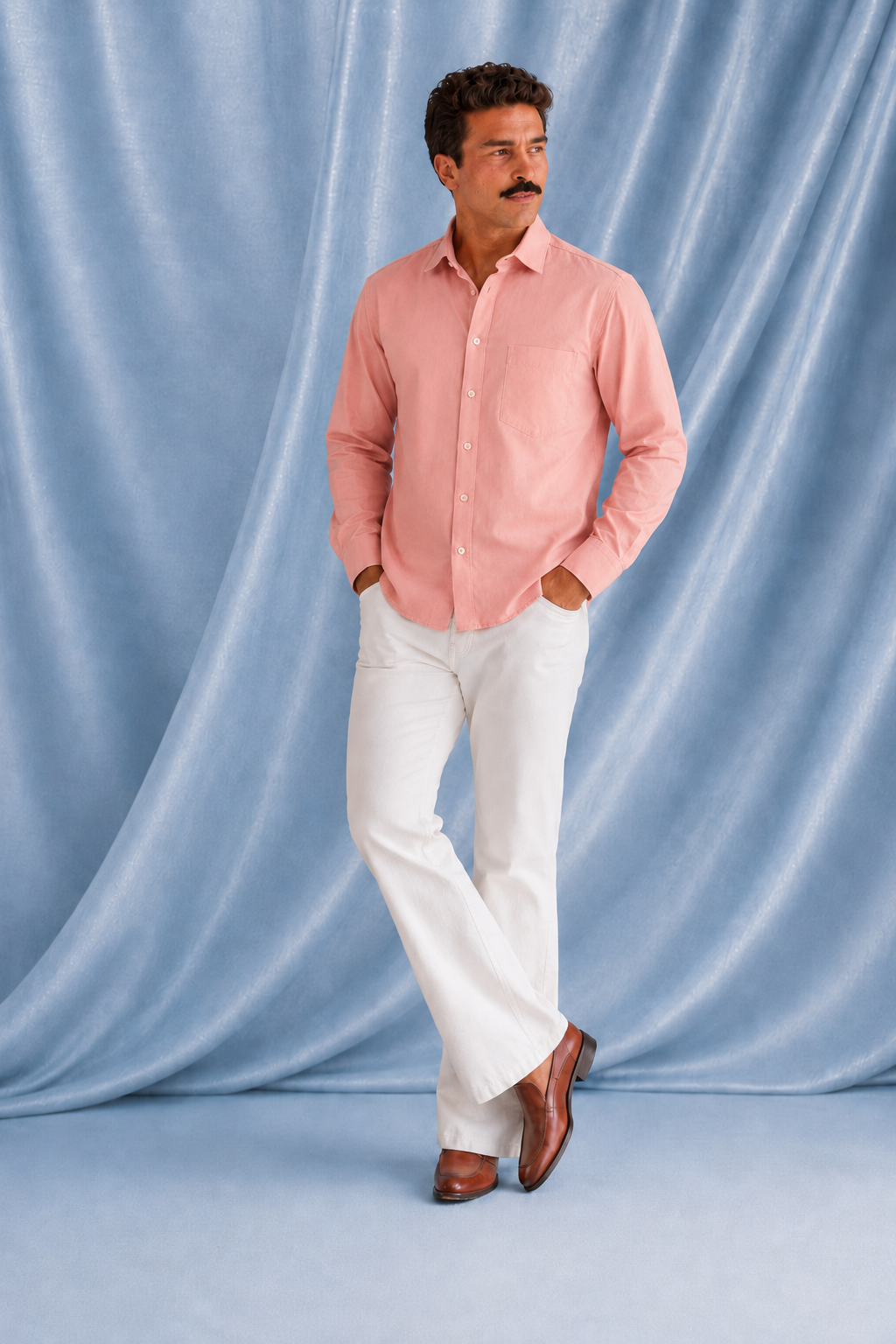 Soft Pink Premium Cotton Casual Shirt
