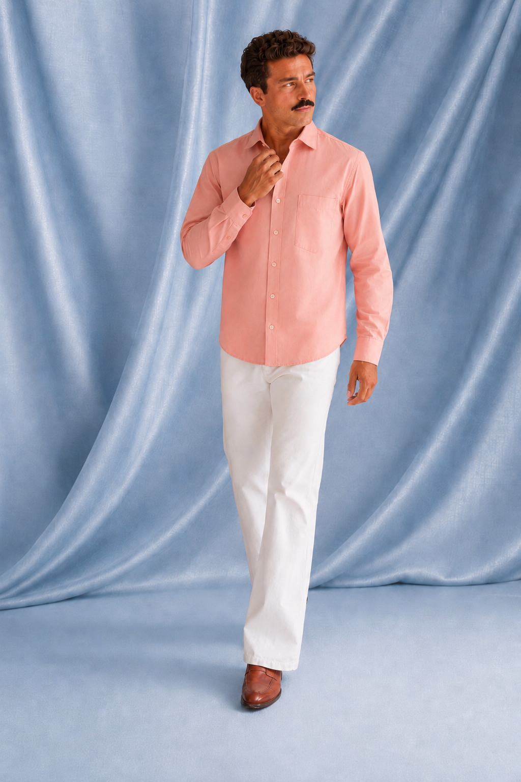 Soft Pink Premium Cotton Casual Shirt