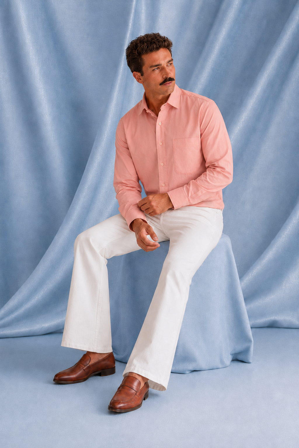Soft Pink Premium Cotton Casual Shirt