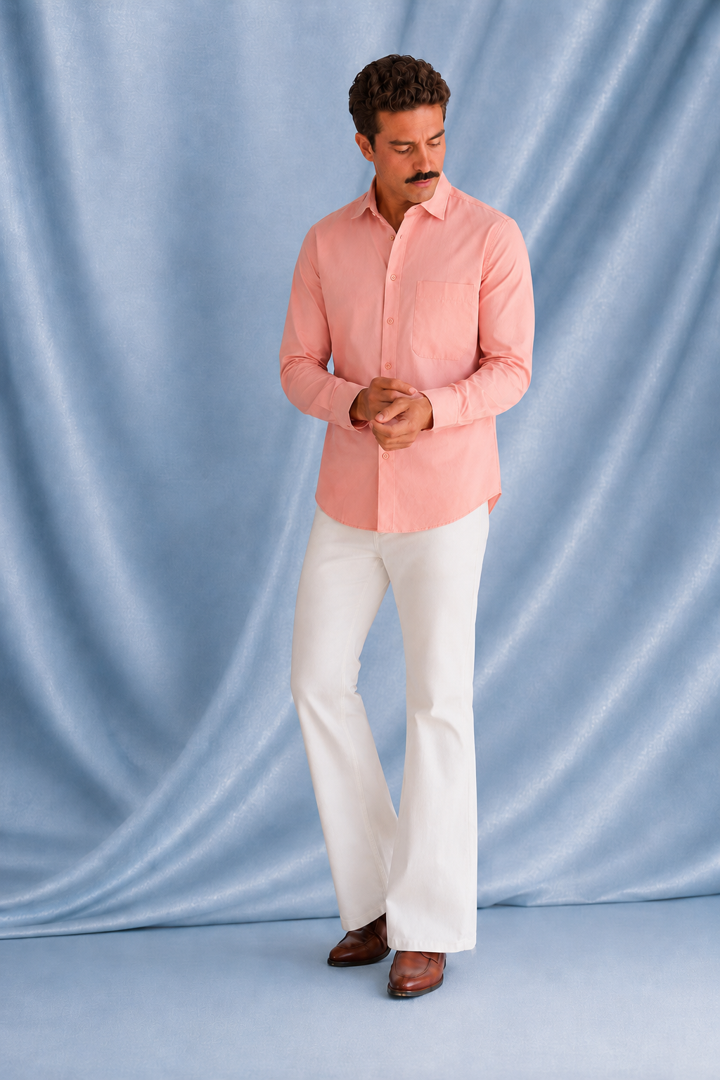 Soft Pink Premium Cotton Casual Shirt