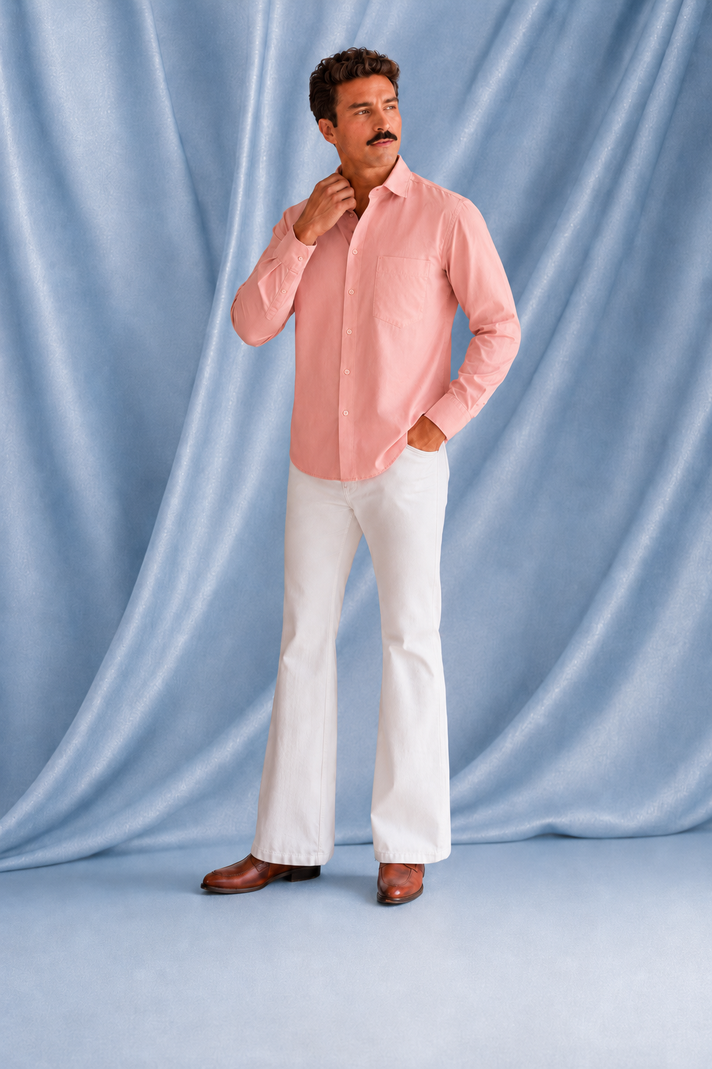 Soft Pink Premium Cotton Casual Shirt