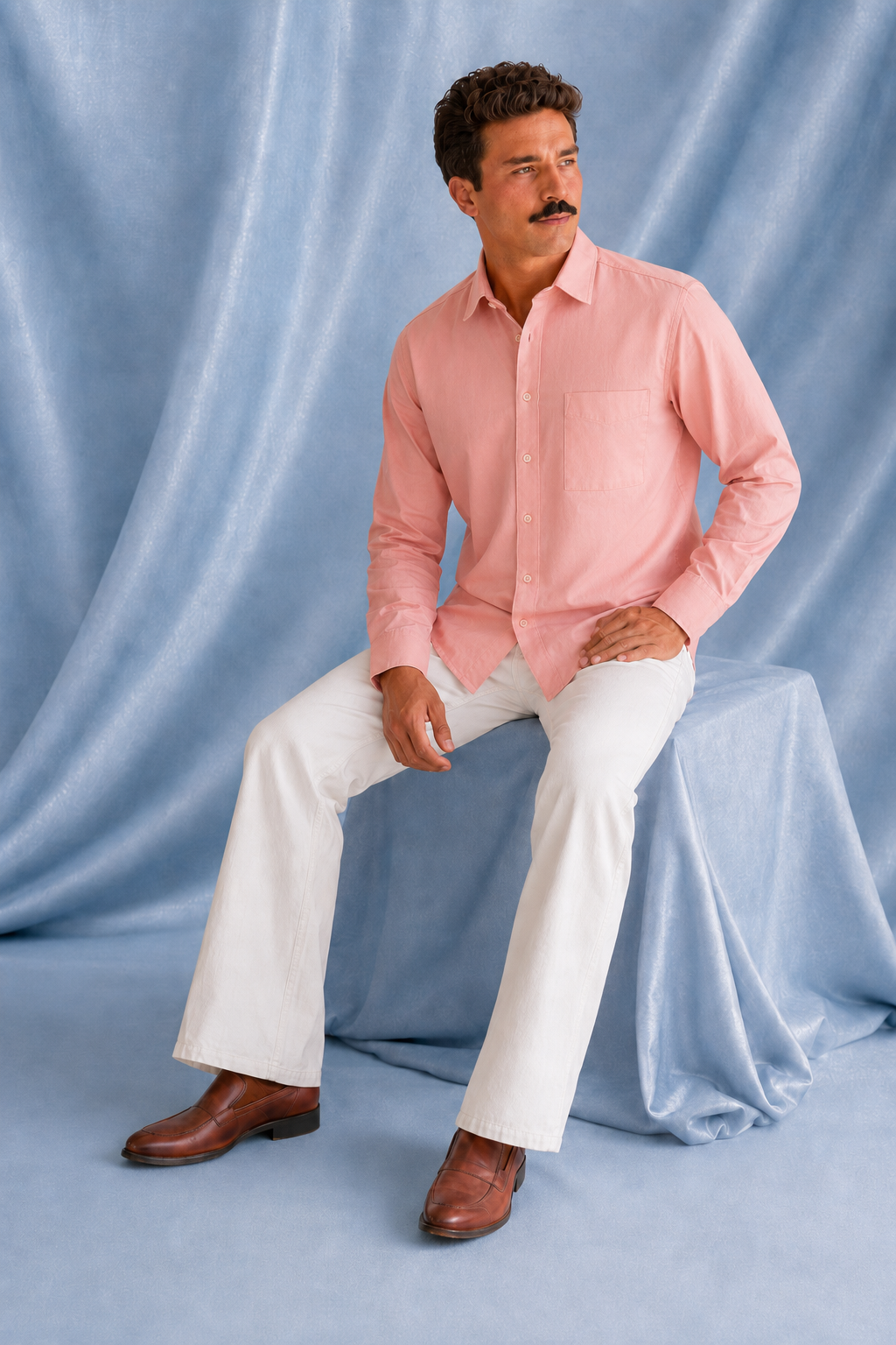 Soft Pink Premium Cotton Casual Shirt