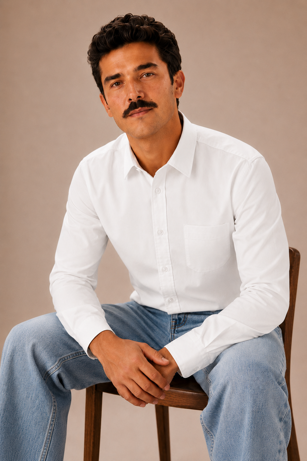 White Premium Cotton Casual Shirt