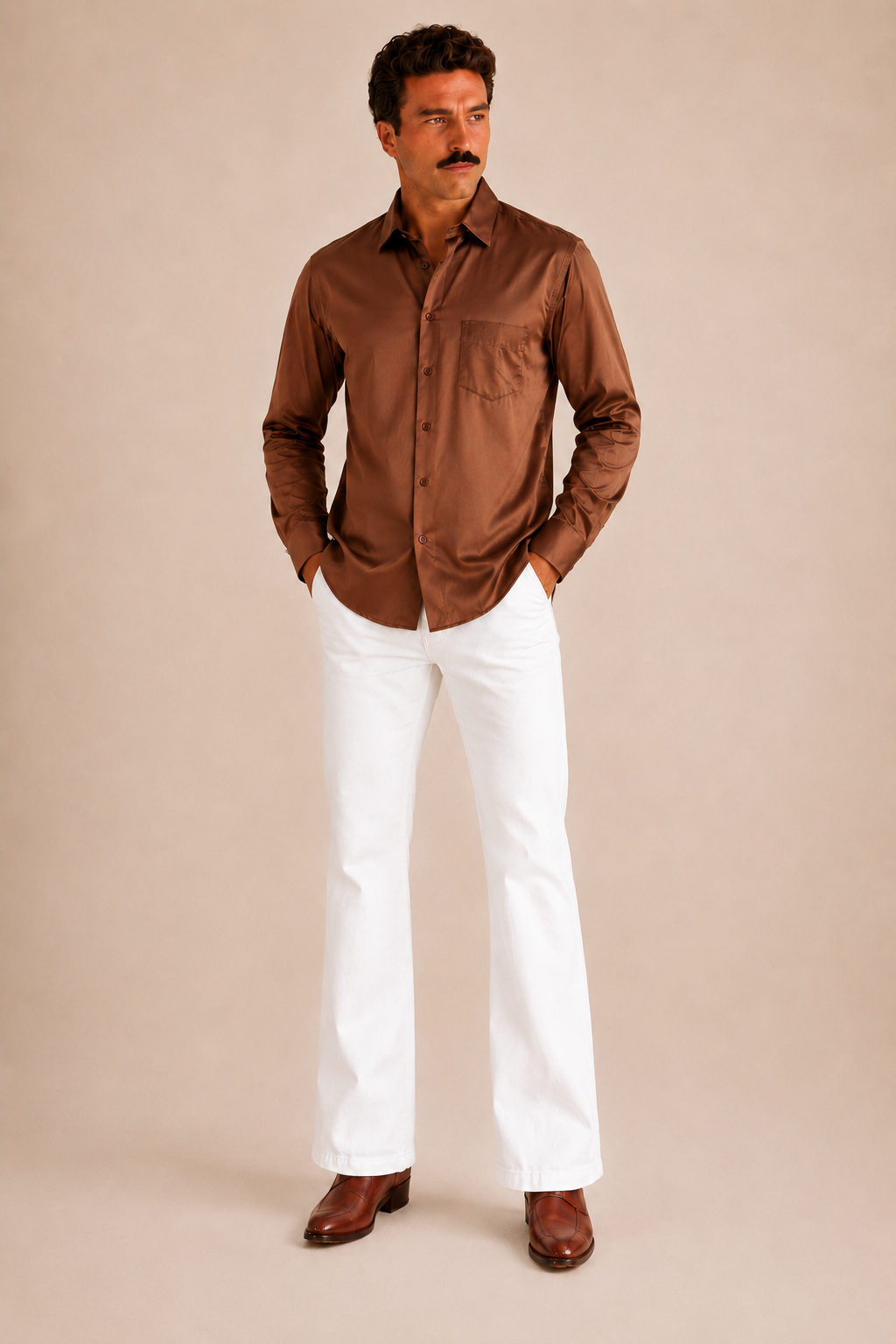 Chocolate Premium Cotton Casual Shirt