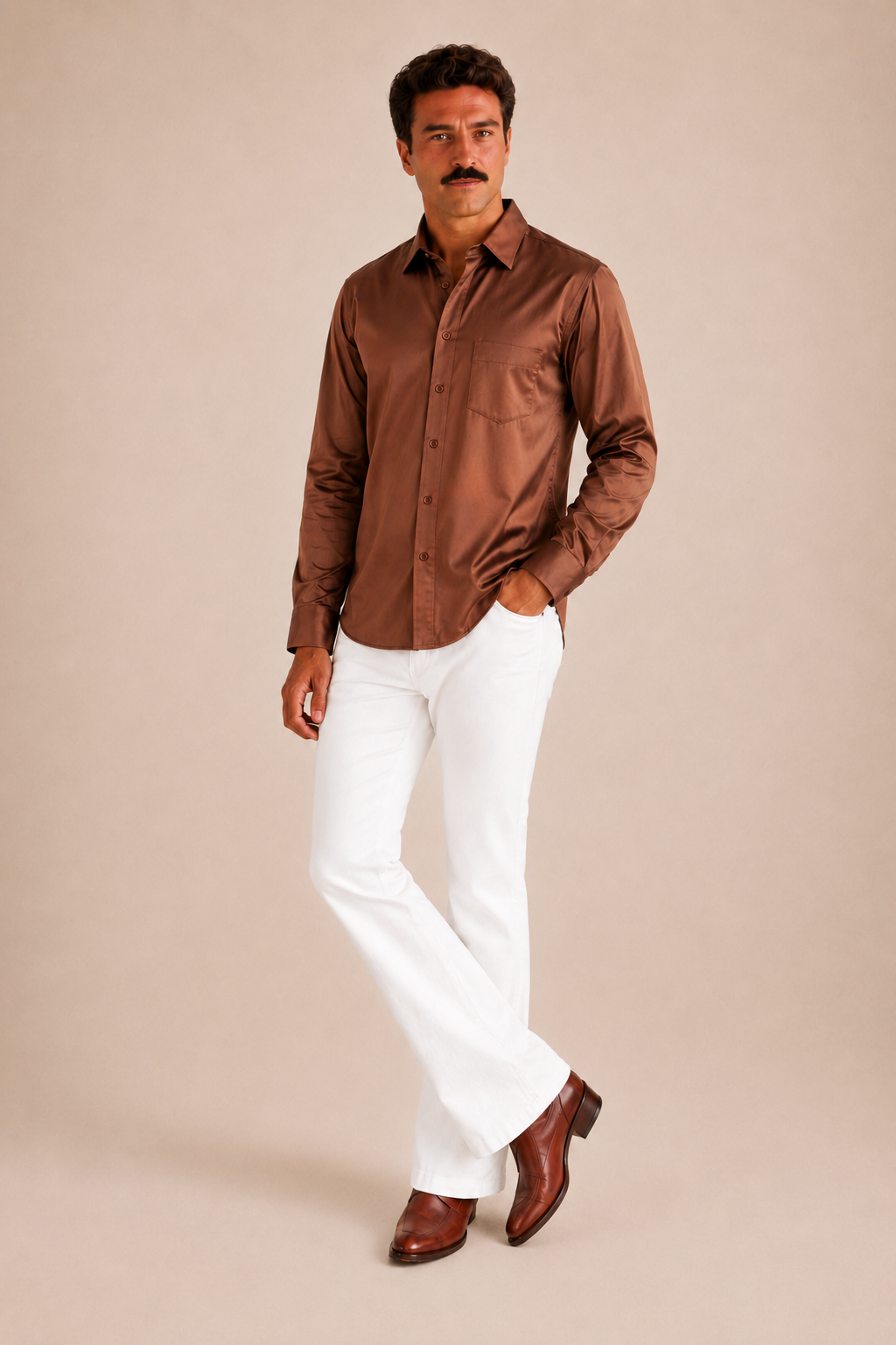 Chocolate Premium Cotton Casual Shirt