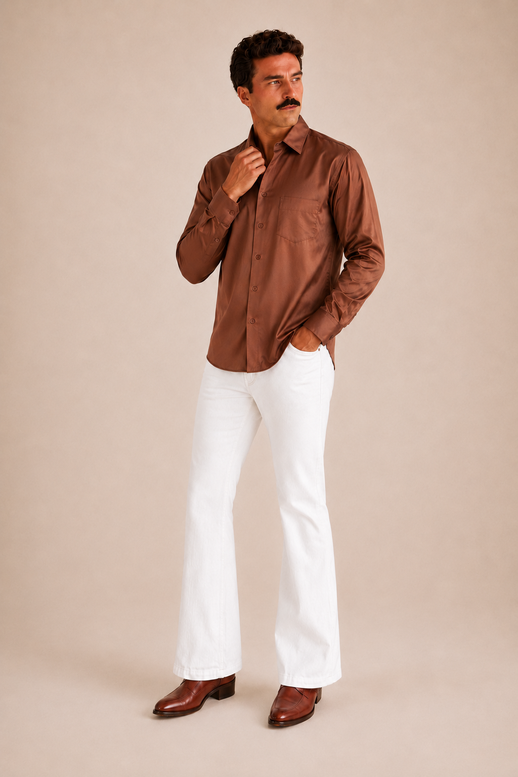 Chocolate Premium Cotton Casual Shirt