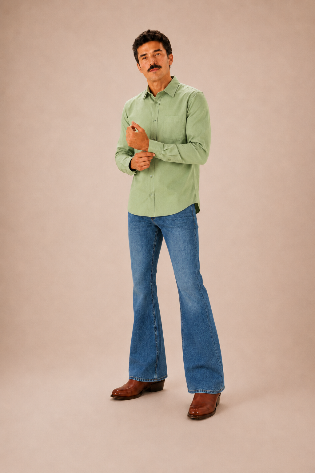Light Green Premium Cotton Casual Shirt