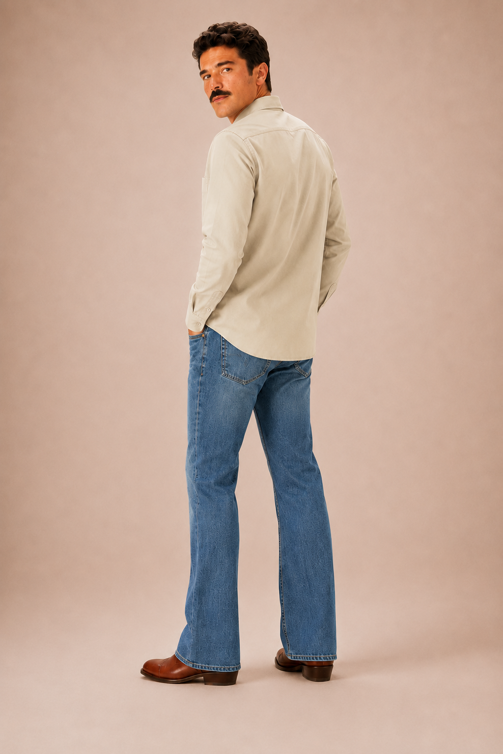 Beige Premium Cotton Casual Shirt