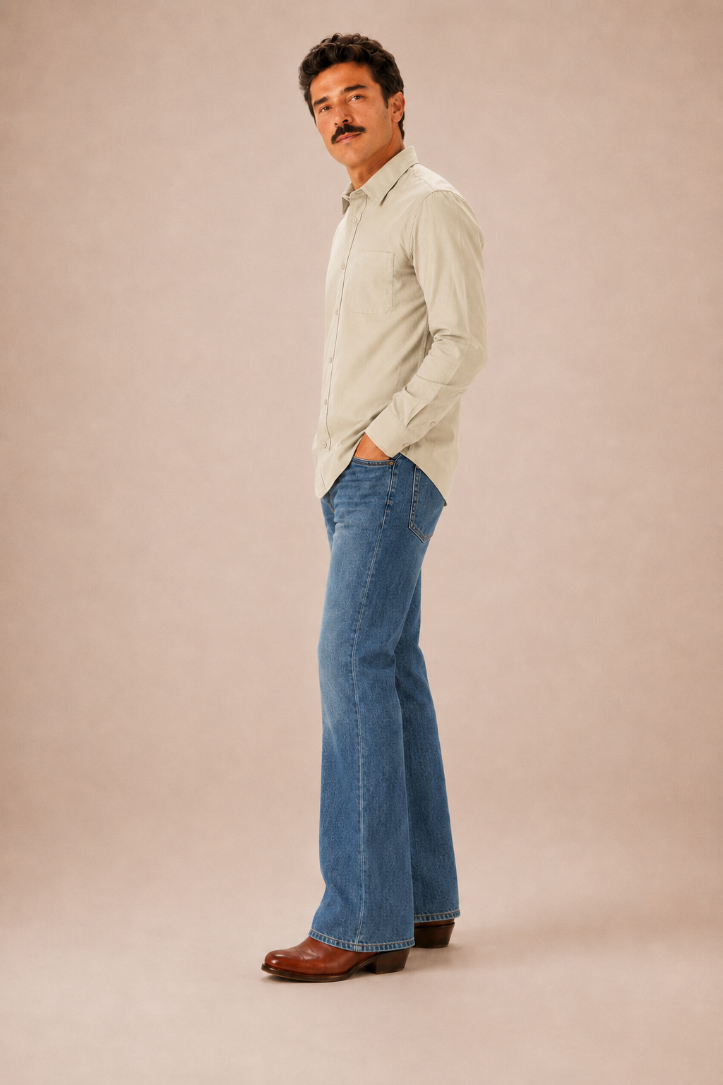 Beige Premium Cotton Casual Shirt