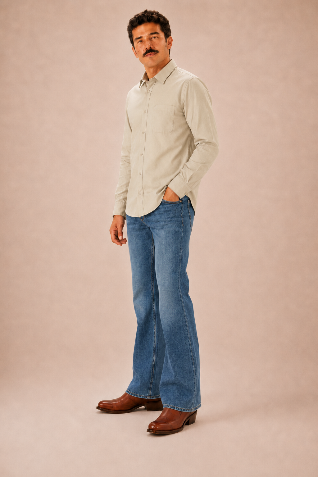 Beige Premium Cotton Casual Shirt