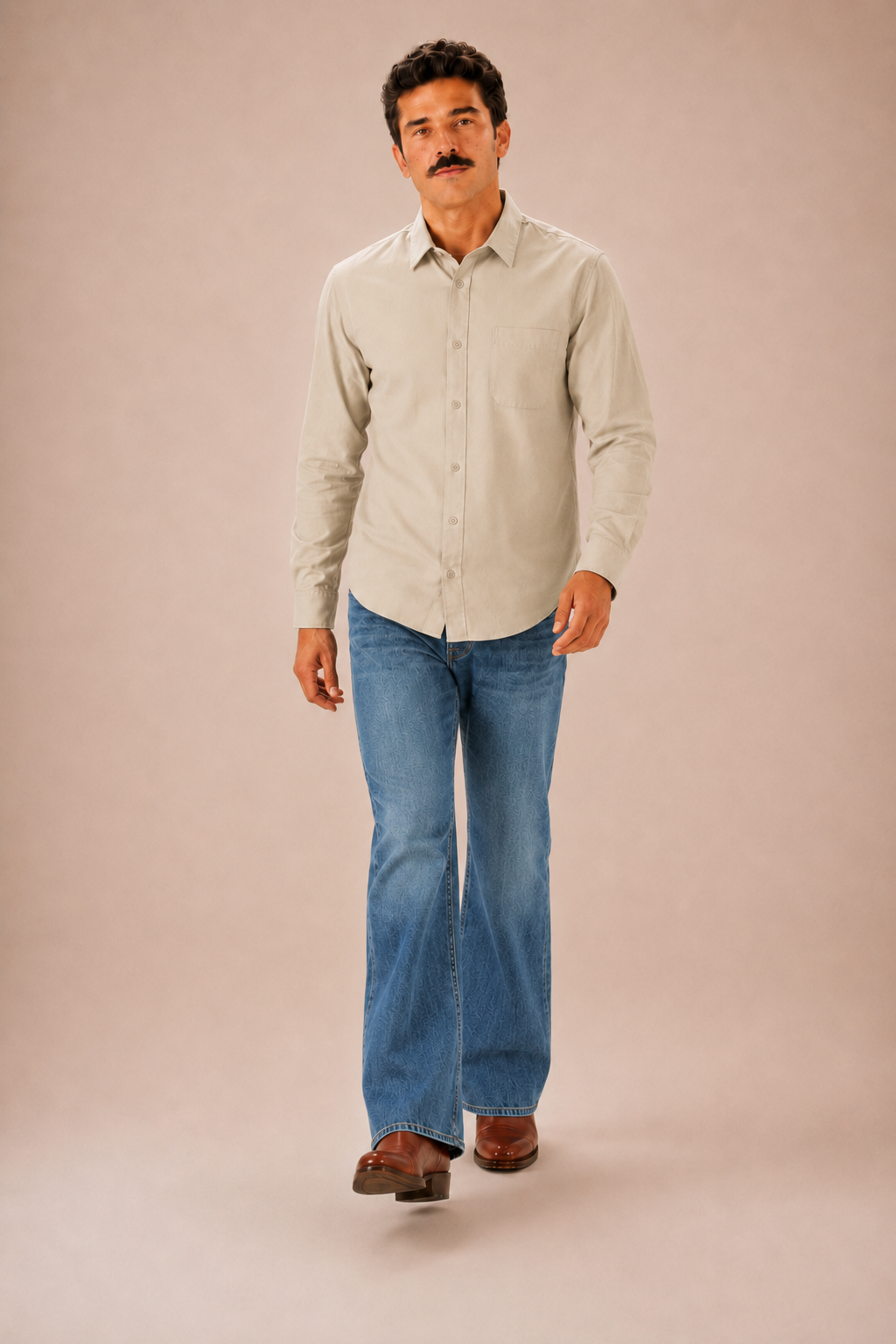 Beige Premium Cotton Casual Shirt