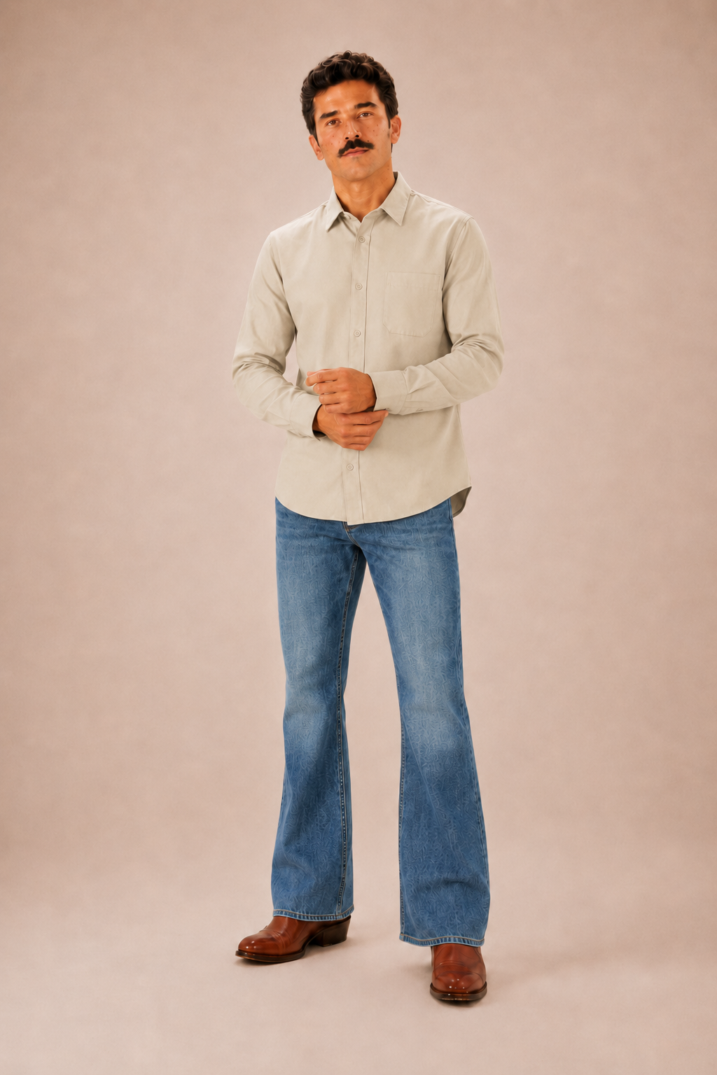 Beige Premium Cotton Casual Shirt