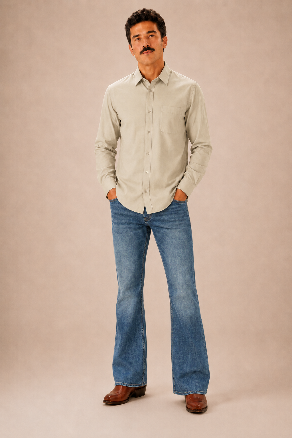 Beige Premium Cotton Casual Shirt