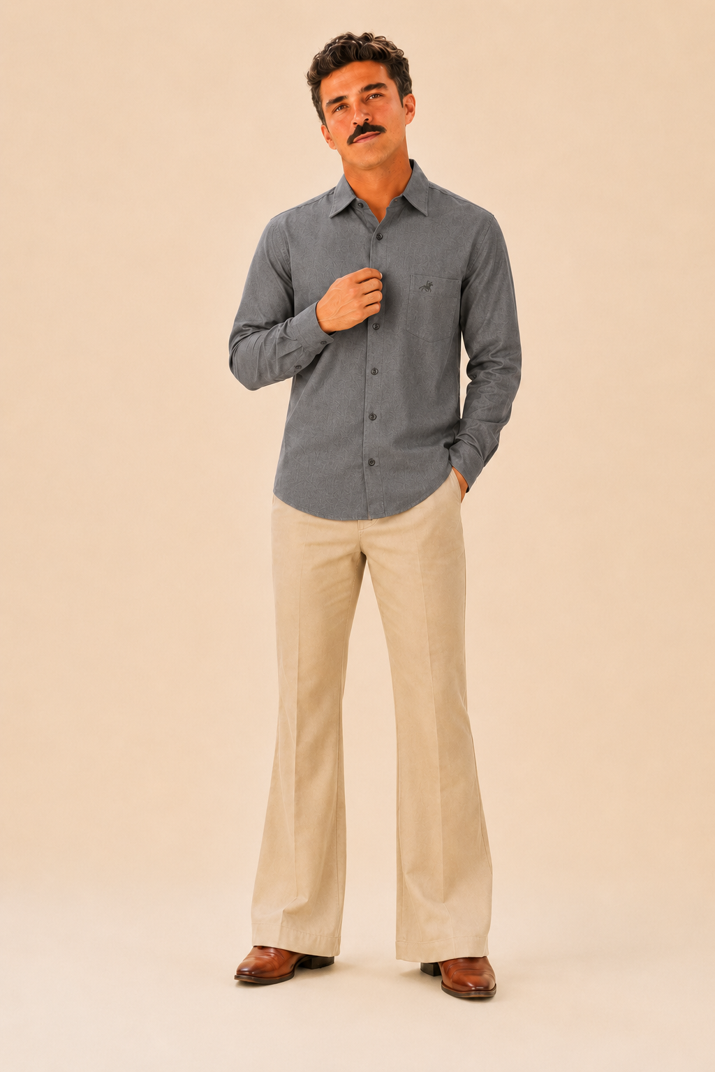 Grey Premium Cotton Casual Shirt