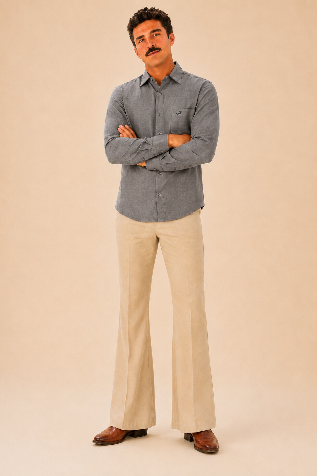 Grey Premium Cotton Casual Shirt