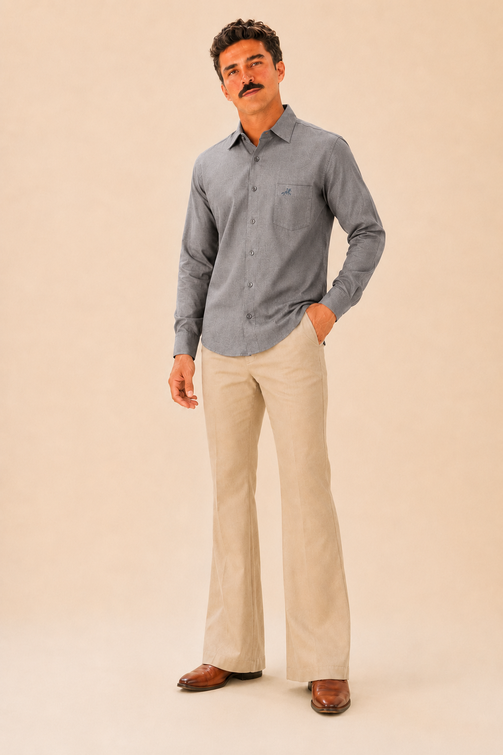 Grey Premium Cotton Casual Shirt