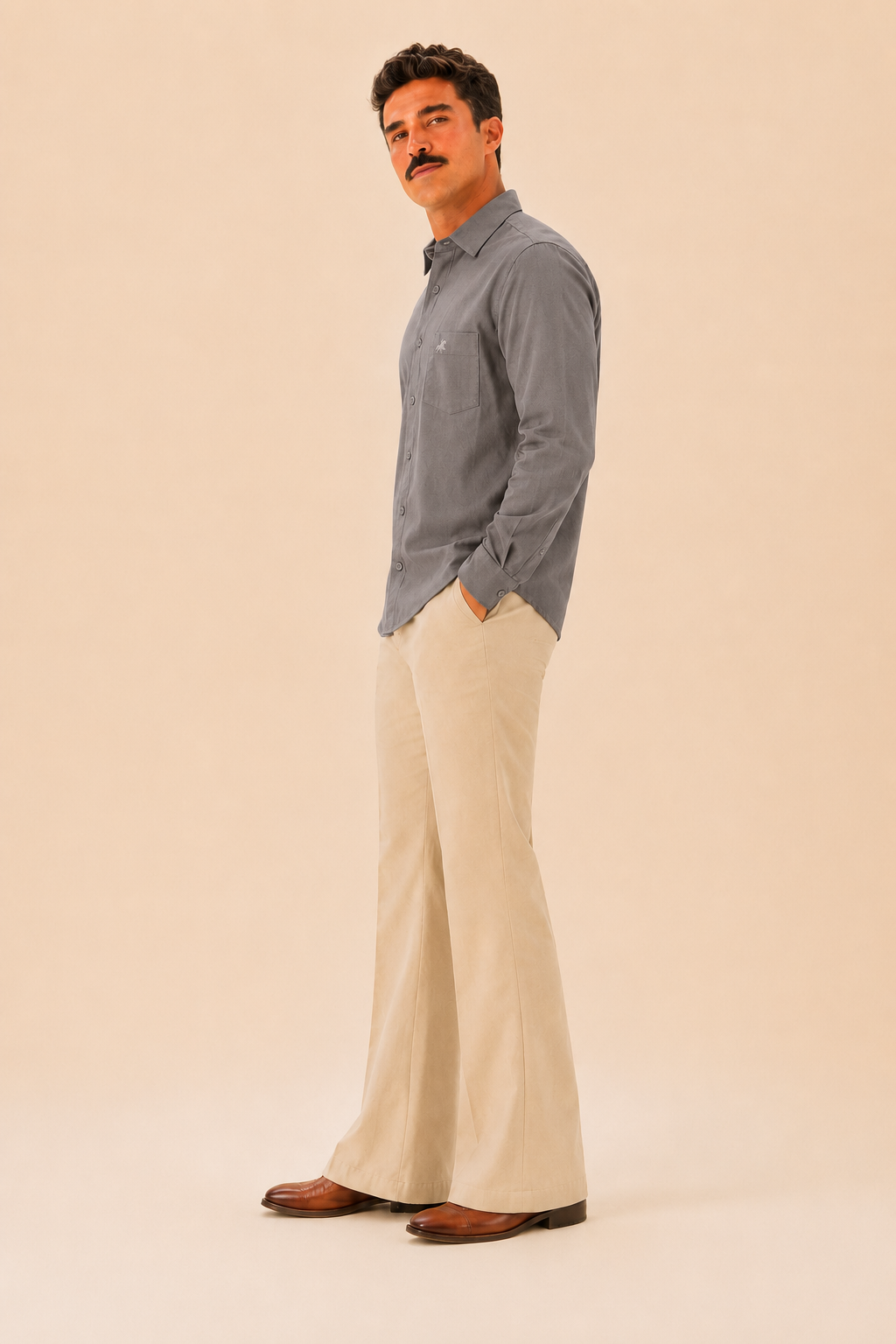 Grey Premium Cotton Casual Shirt