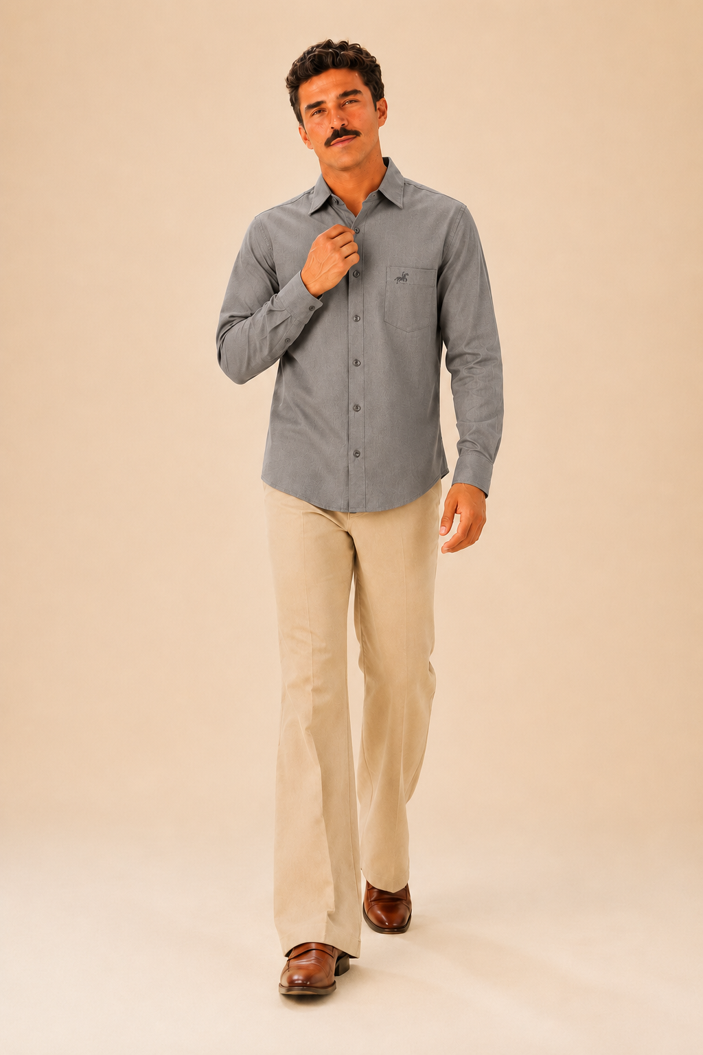 Grey Premium Cotton Casual Shirt