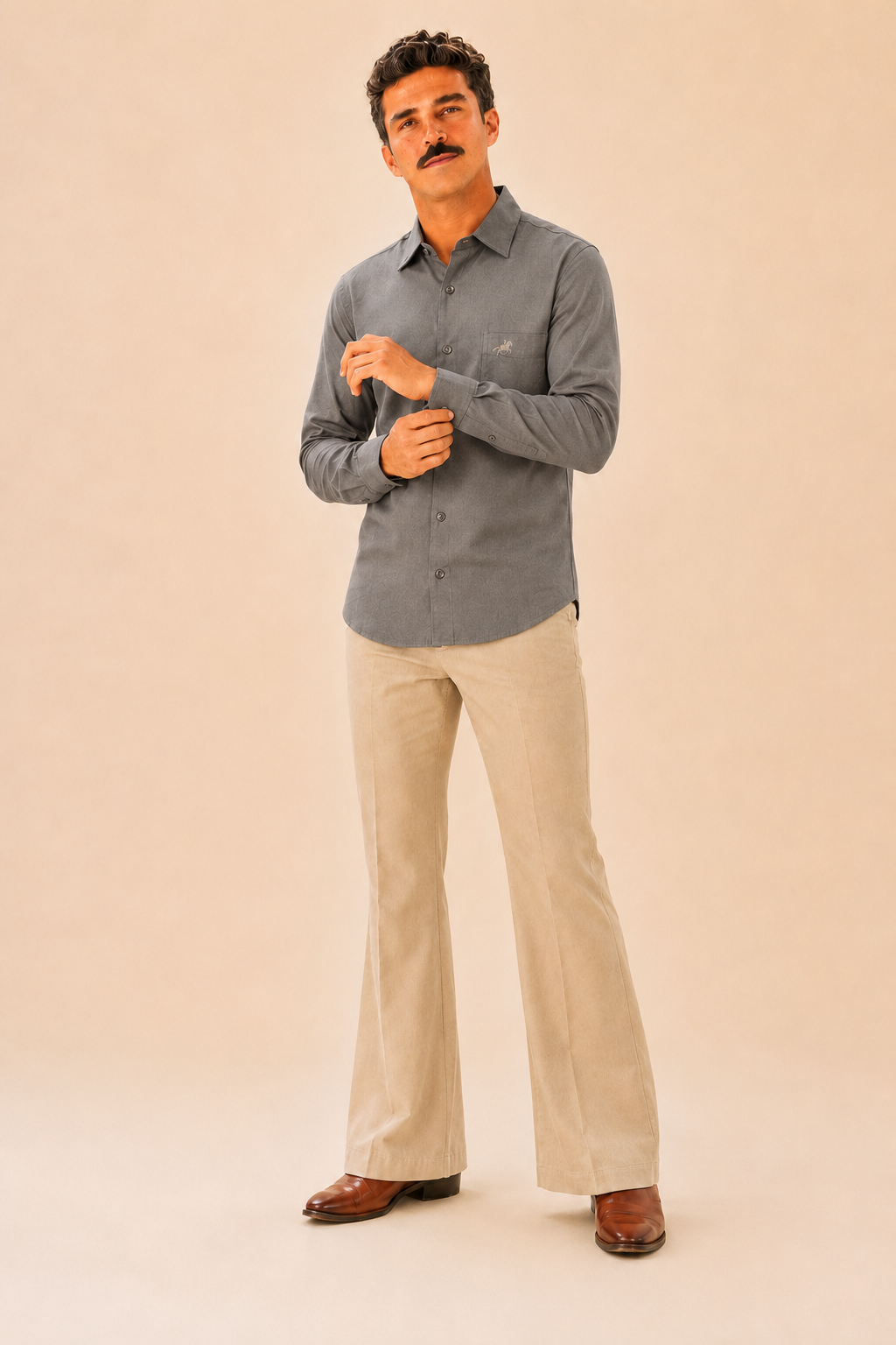 Grey Premium Cotton Casual Shirt