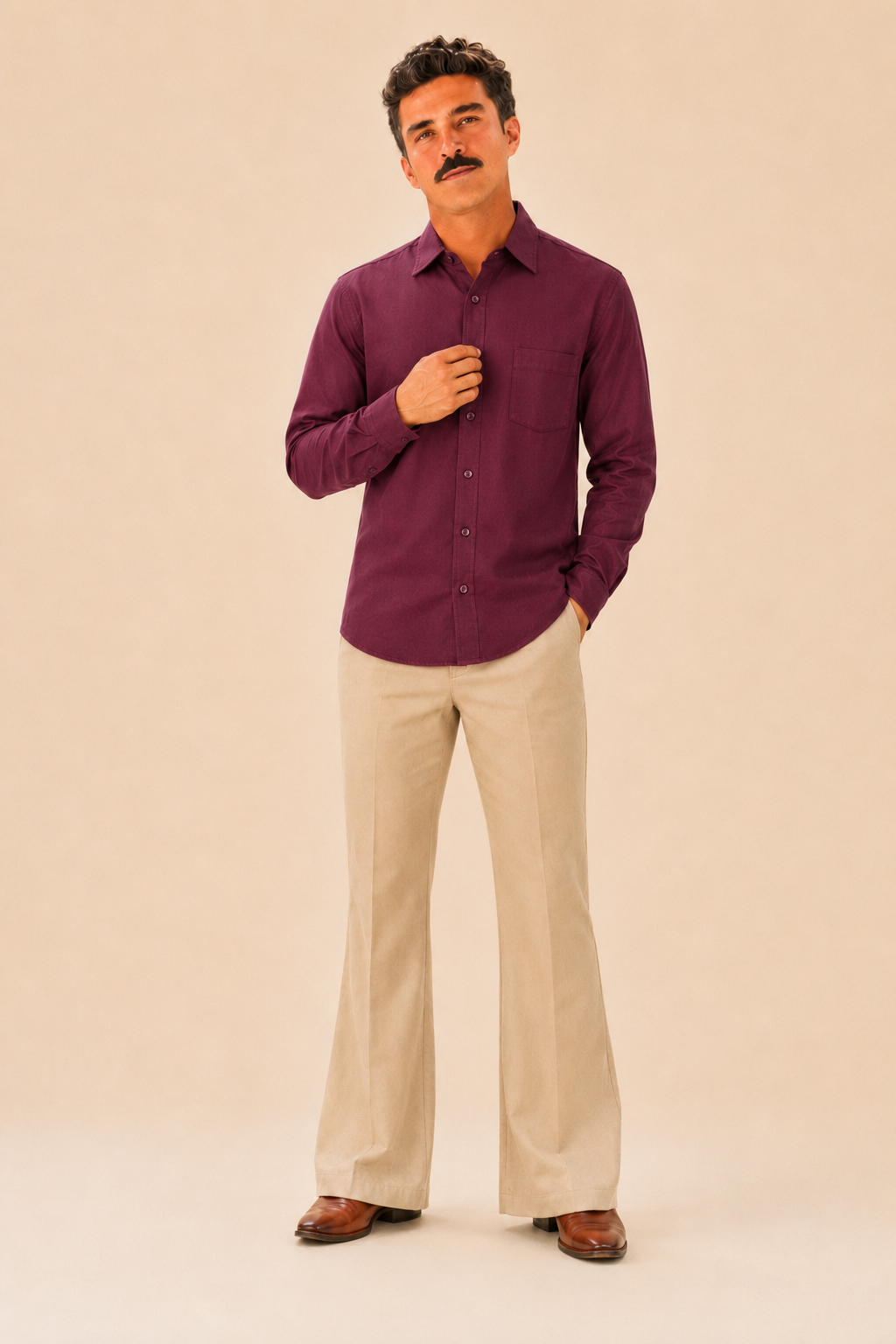 Maroon Premium Cotton Casual Shirt