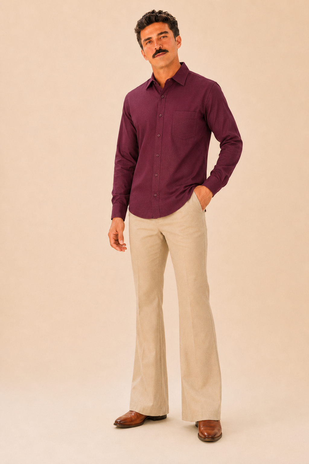 Maroon Premium Cotton Casual Shirt