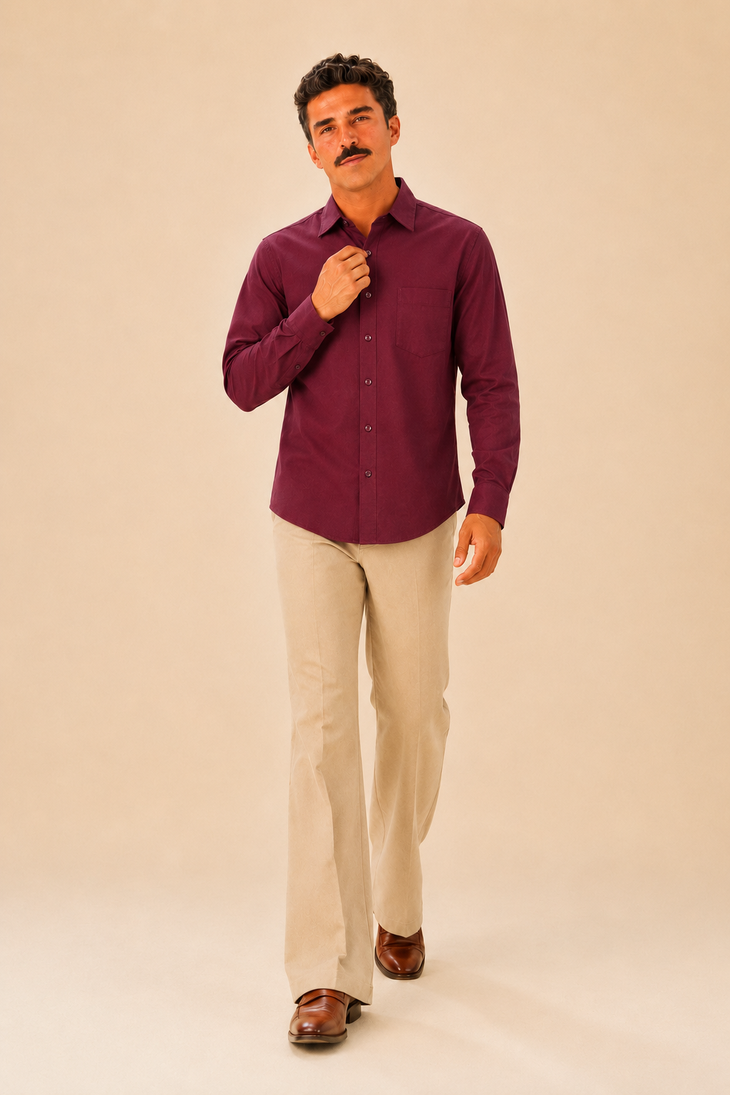 Maroon Premium Cotton Casual Shirt