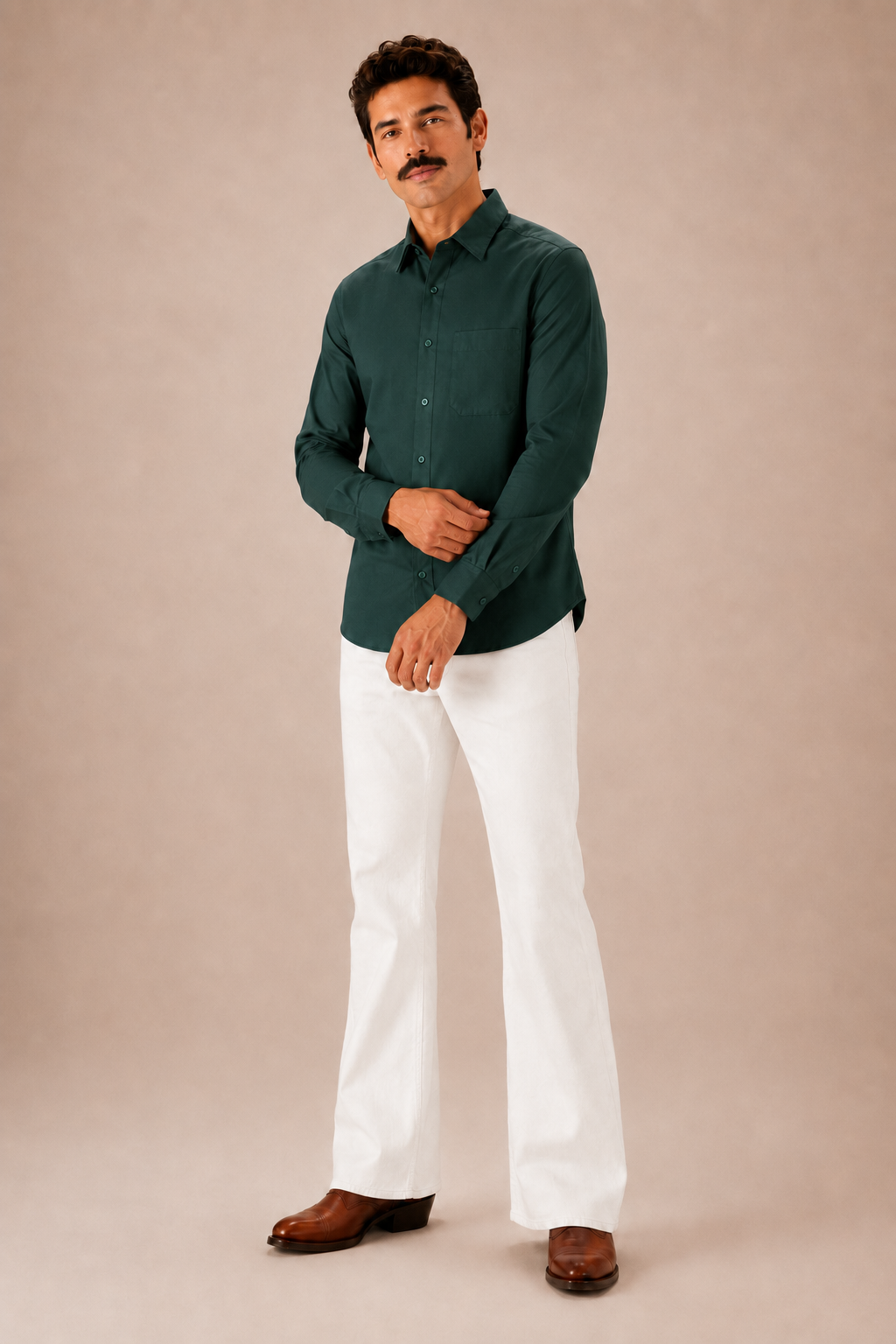 Dark Green Premium Cotton Casual Shirt