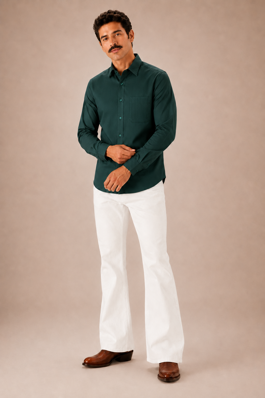 Dark Green Premium Cotton Casual Shirt