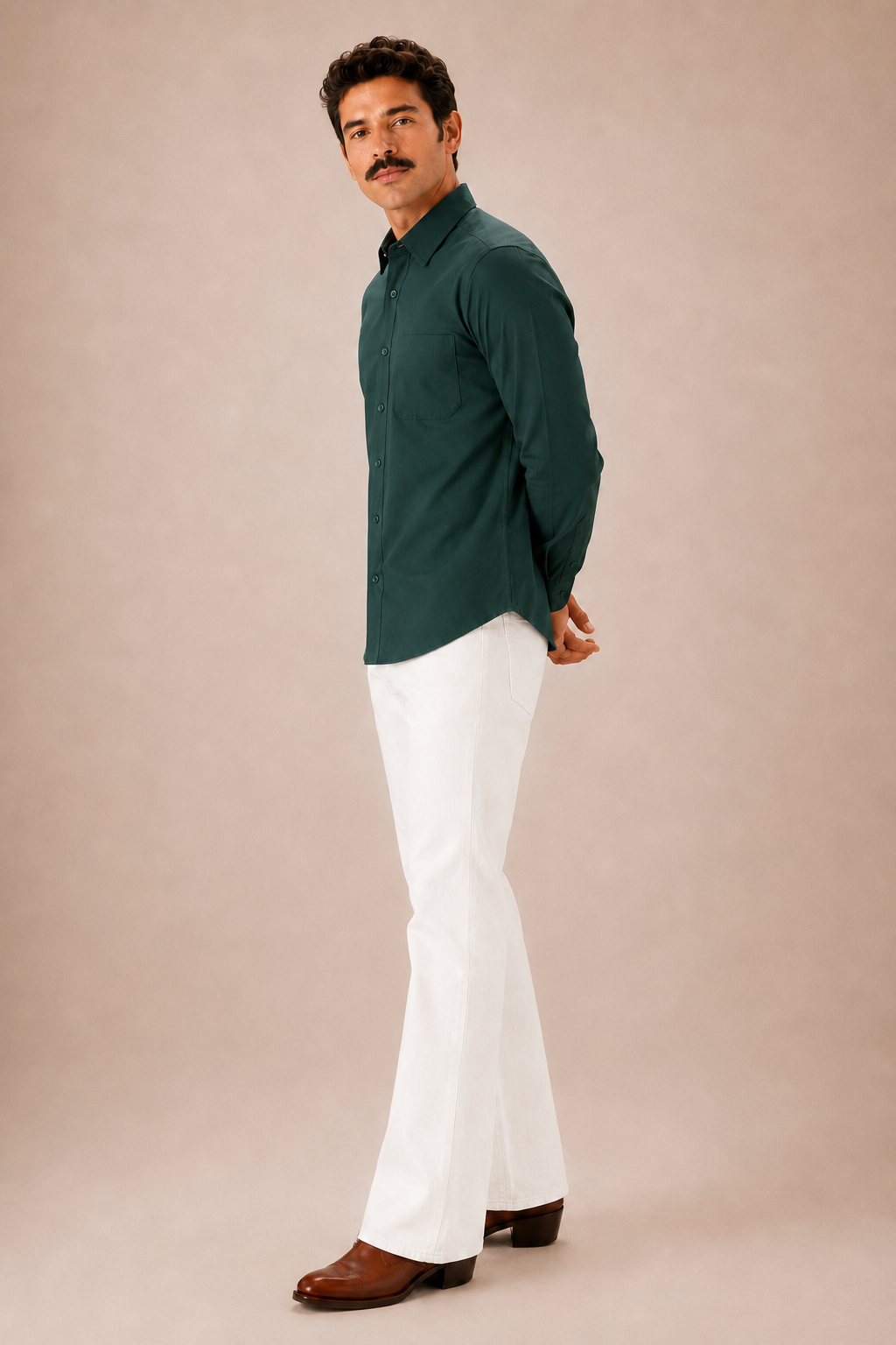 Dark Green Premium Cotton Casual Shirt