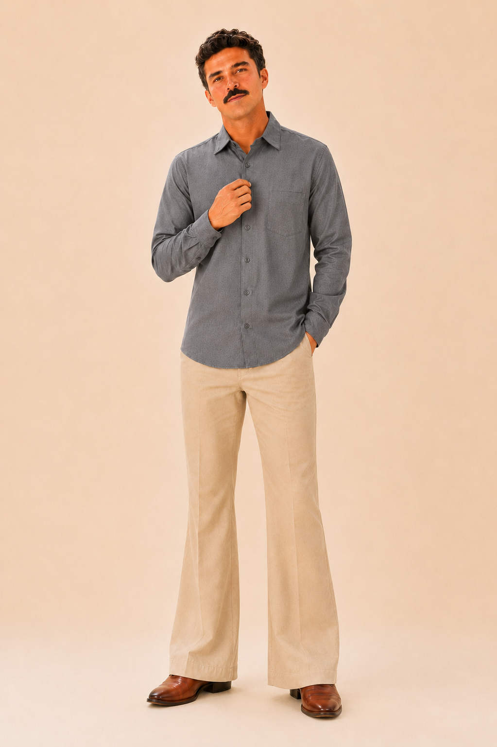 Grey Premium Cotton Casual Shirt