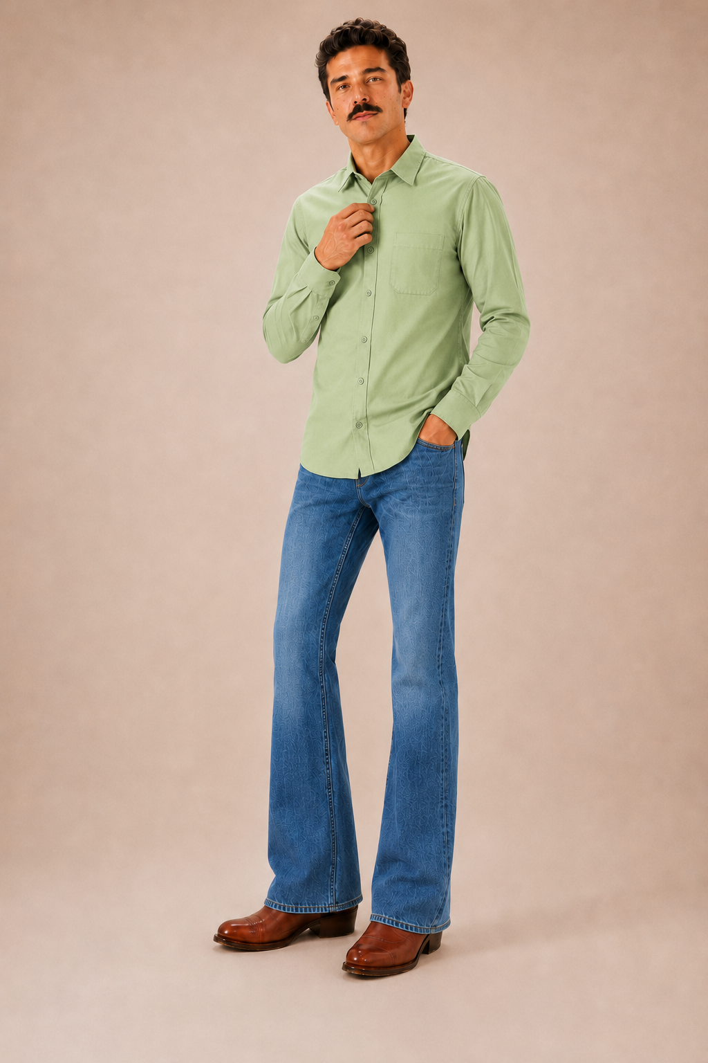 Light Green Premium Cotton Casual Shirt