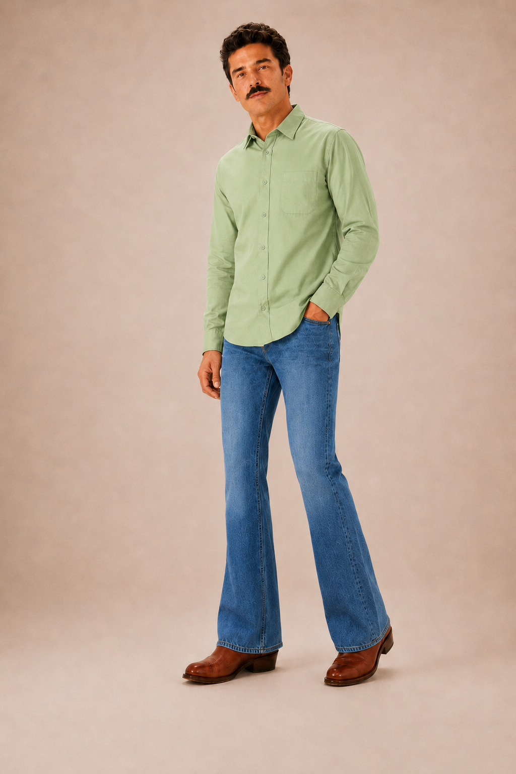 Light Green Premium Cotton Casual Shirt
